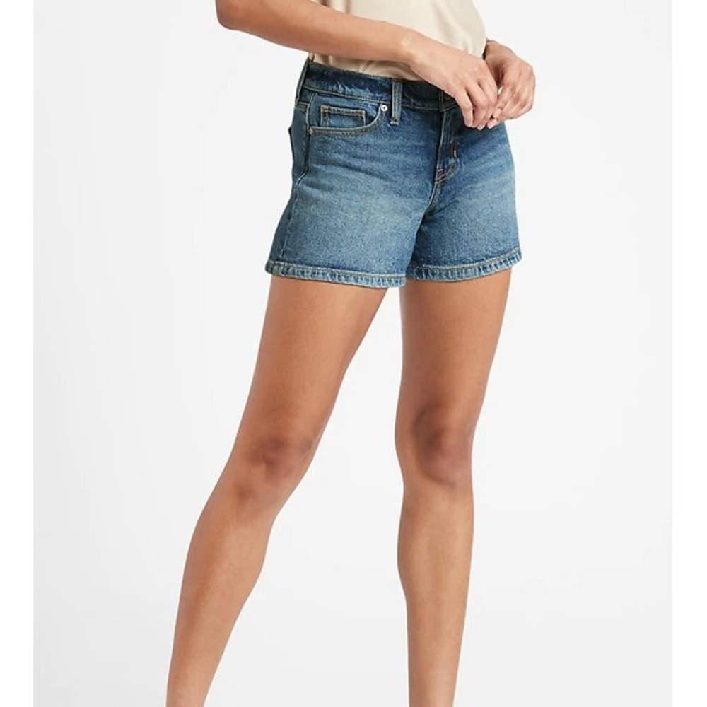 Banana Republic Jeans Women's Mid-Rise Medium Wash Denim Shorts Size 6 - Picture 2 of 13